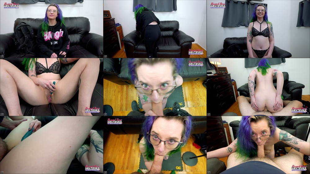 Scene screenshots from Lucy T - Green & Purple Hair Late 20s Hottie Audition (2026-04-19) (BrandNewAmateurs)