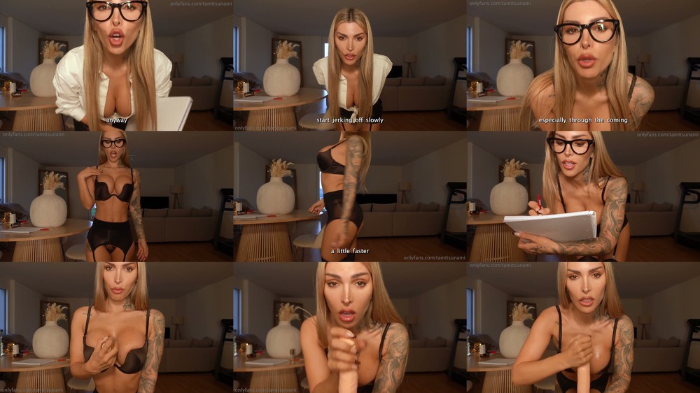 Scene screenshots from TamiTsunami (Tami Minou) - Italian Joi Horny Teacher Teaches Her Students How To Cum (OnlyFans)