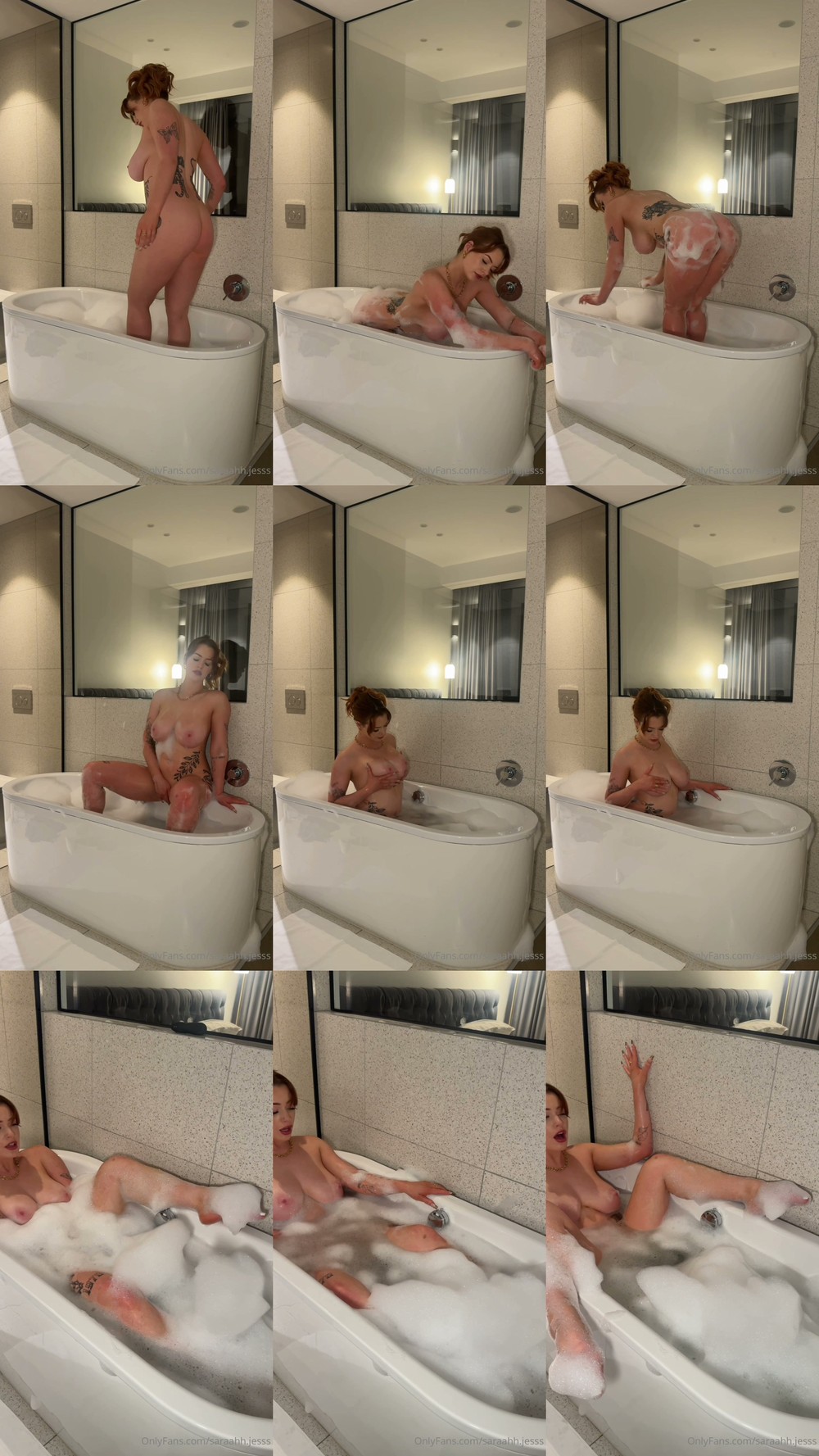 Scene screenshots from Sarah Jess (Sarah Barton) - Bathtub (OnlyFans)