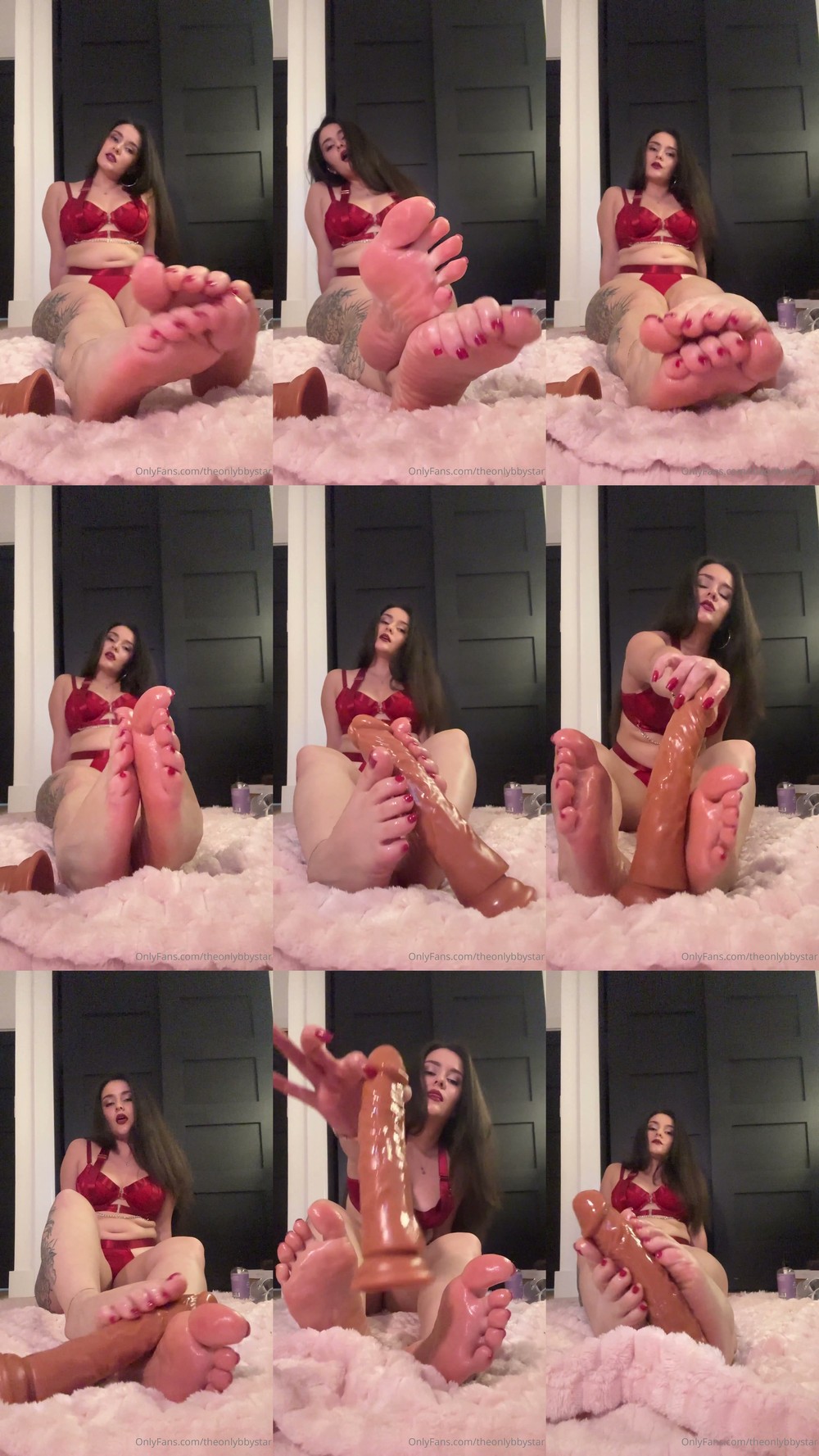 Scene screenshots from Bbystar - Footjob (OnlyFans)