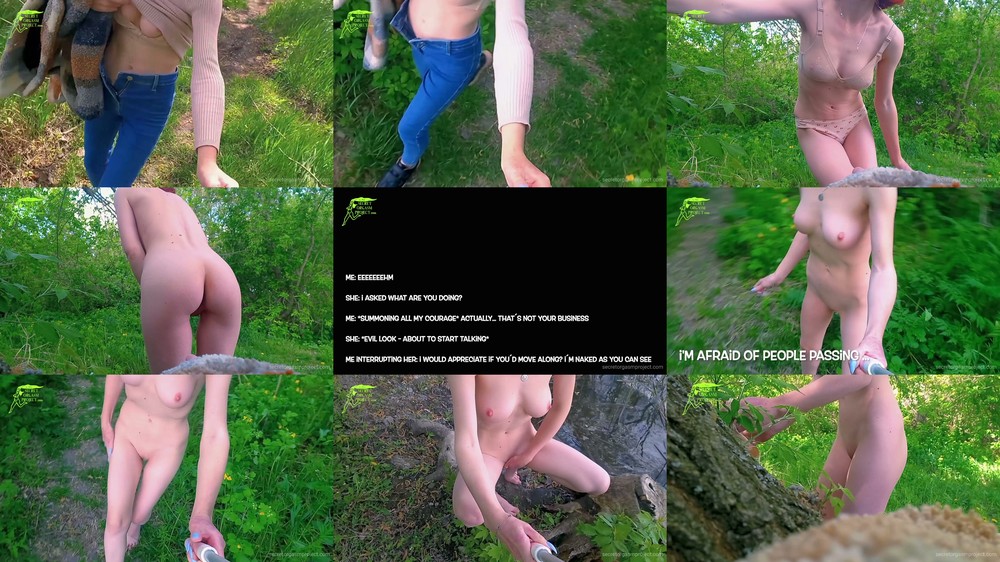 Scene screenshots from NaughtyGardenGirl - Caughty By The River (OnlyFans)