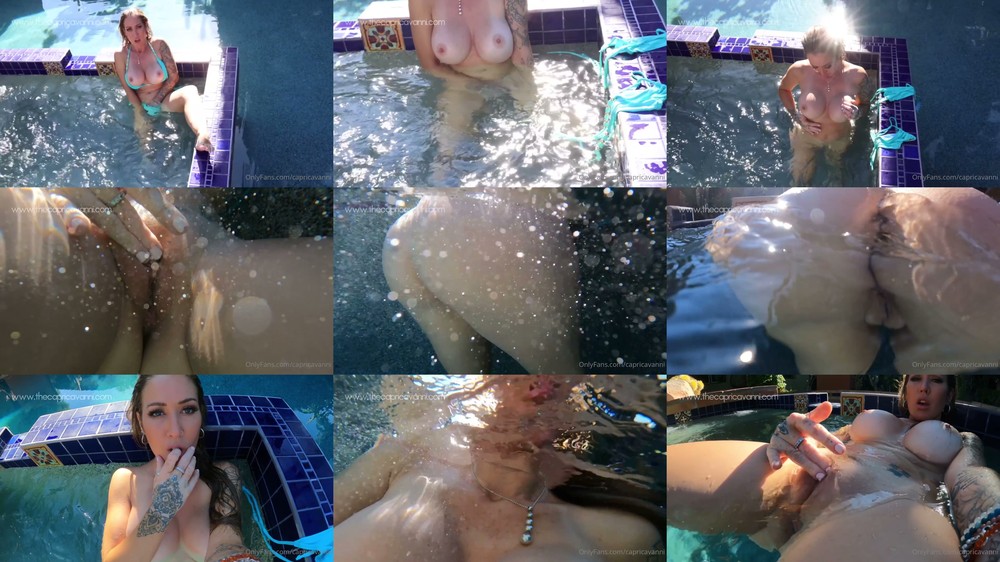 Scene screenshots from Capri Cavanni - Pool (OnlyFans)
