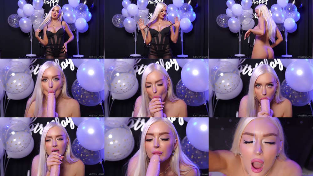 Scene screenshots from Kristen Lanae - Dildo Blowjob (OnlyFans)