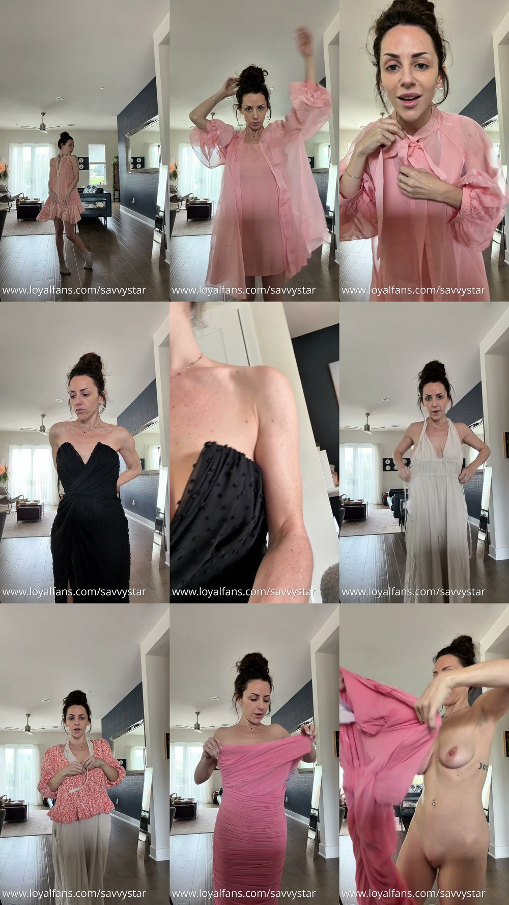Scene screenshots from Cockteasefiona (Mama Fiona, Fiona Costello) - Savvy Star Try On Haul (OnlyFans)