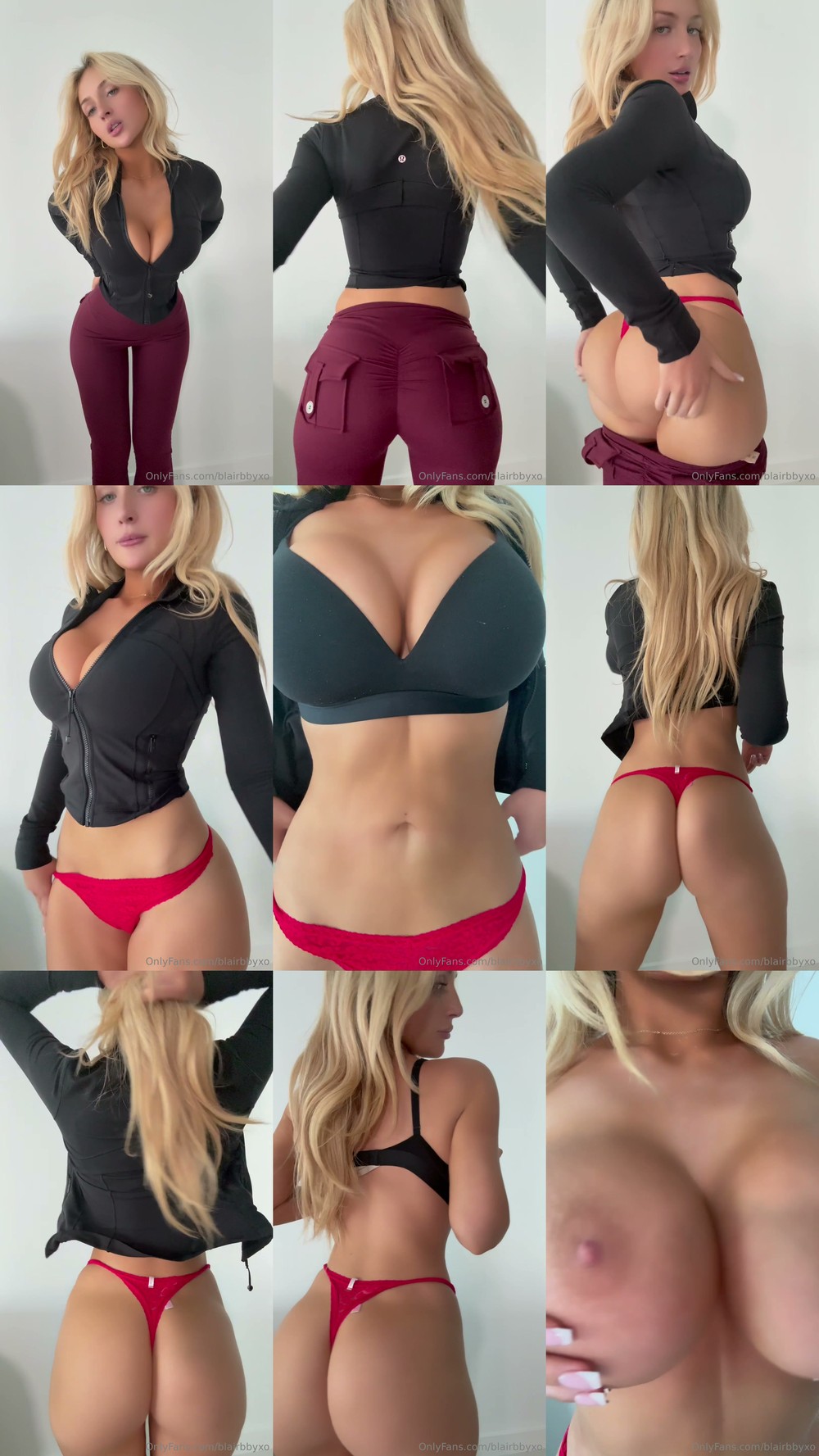 Scene screenshots from Blairbbyxo (Blair) - Just Got Back Home From The Gym Bby I'm All Sweaty Can You Help Me Take This Off (OnlyFans)