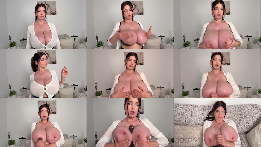 Scene screenshots from Busty Ema - Titfuck Cum On Tits (OnlyFans)