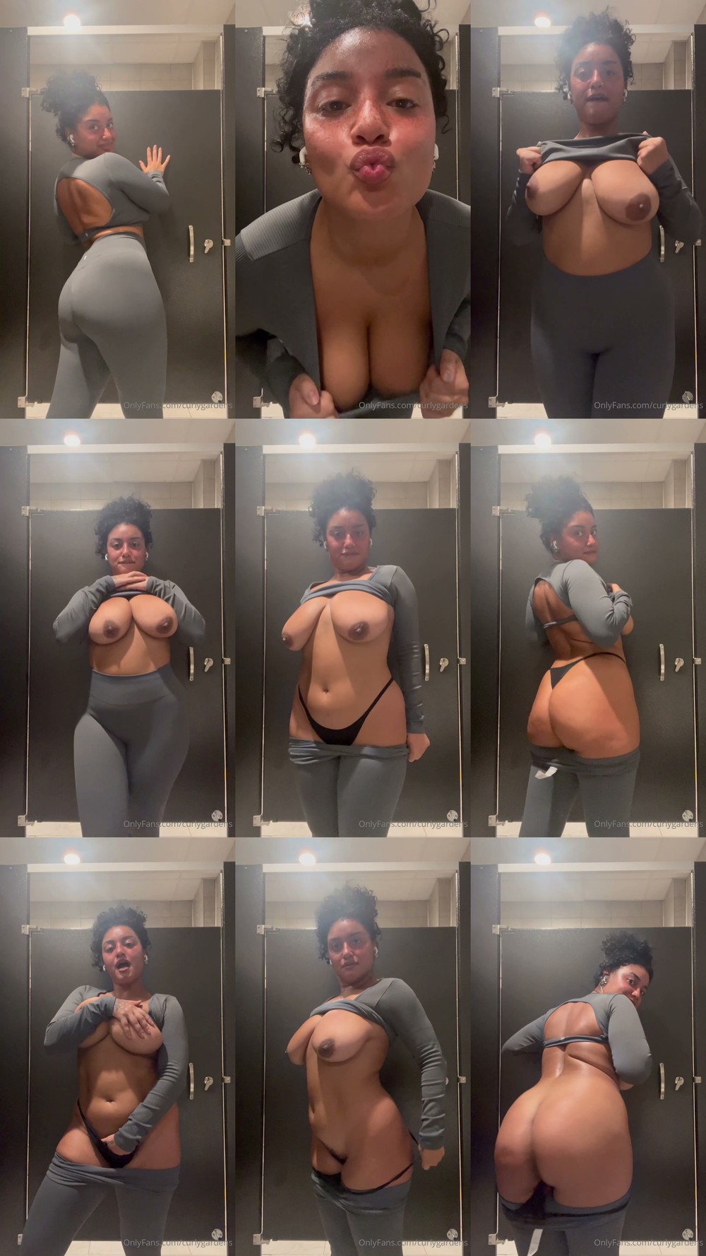 Scene screenshots from Curlygardens - Striptease (OnlyFans)