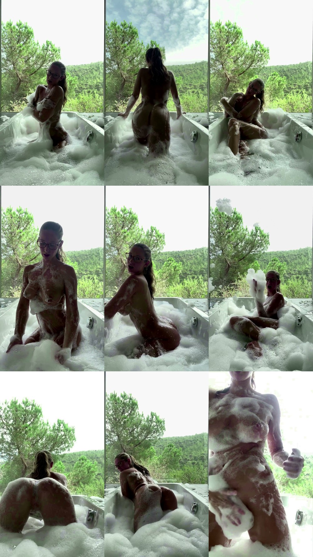 Scene screenshots from Emily Agnes - Bubble Bath (OnlyFans)