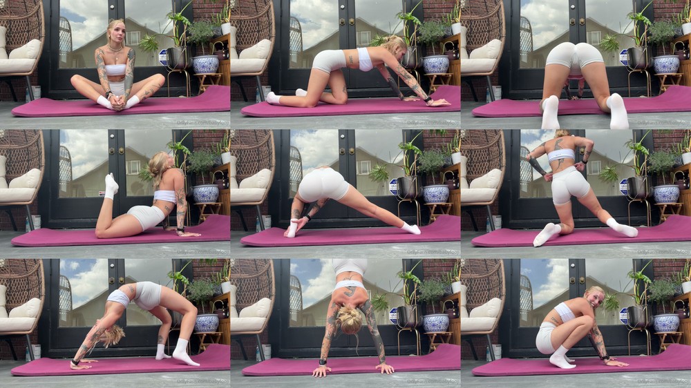 Scene screenshots from babyfooji (peachtot) - Stretch With Me (OnlyFans)