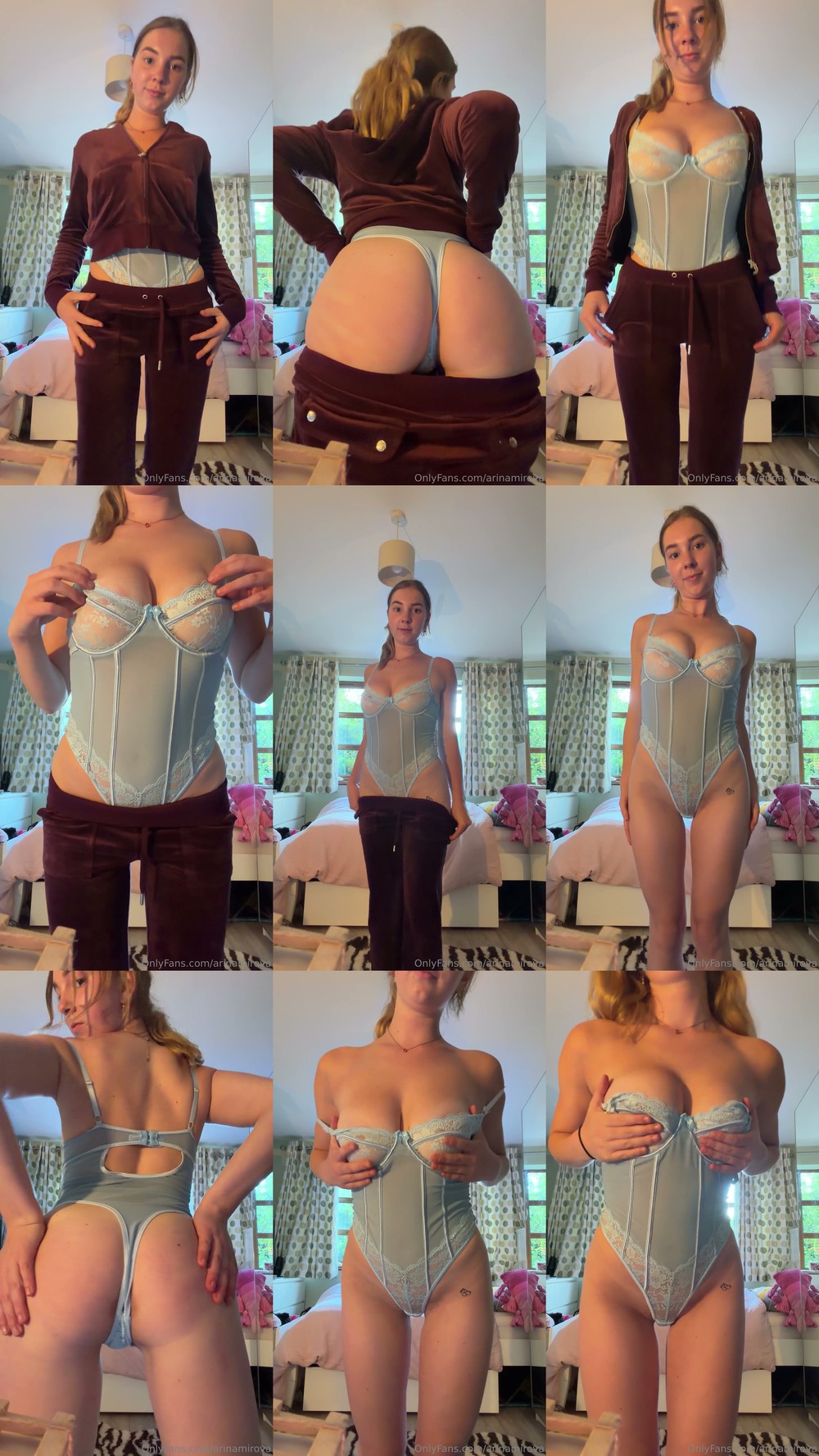 Scene screenshots from Arina Mirova - Lingerie (OnlyFans)