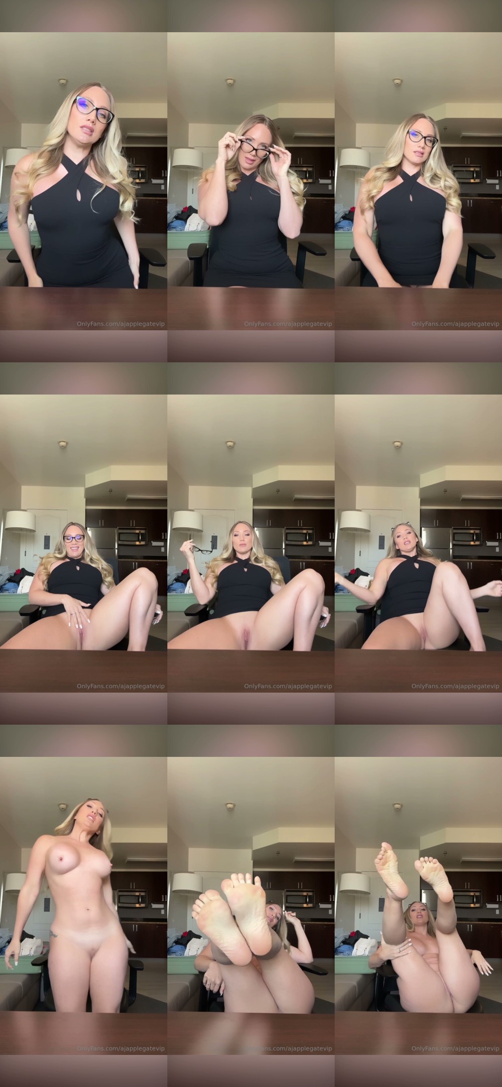 Scene screenshots from AJ Applegate - Solo (OnlyFans)
