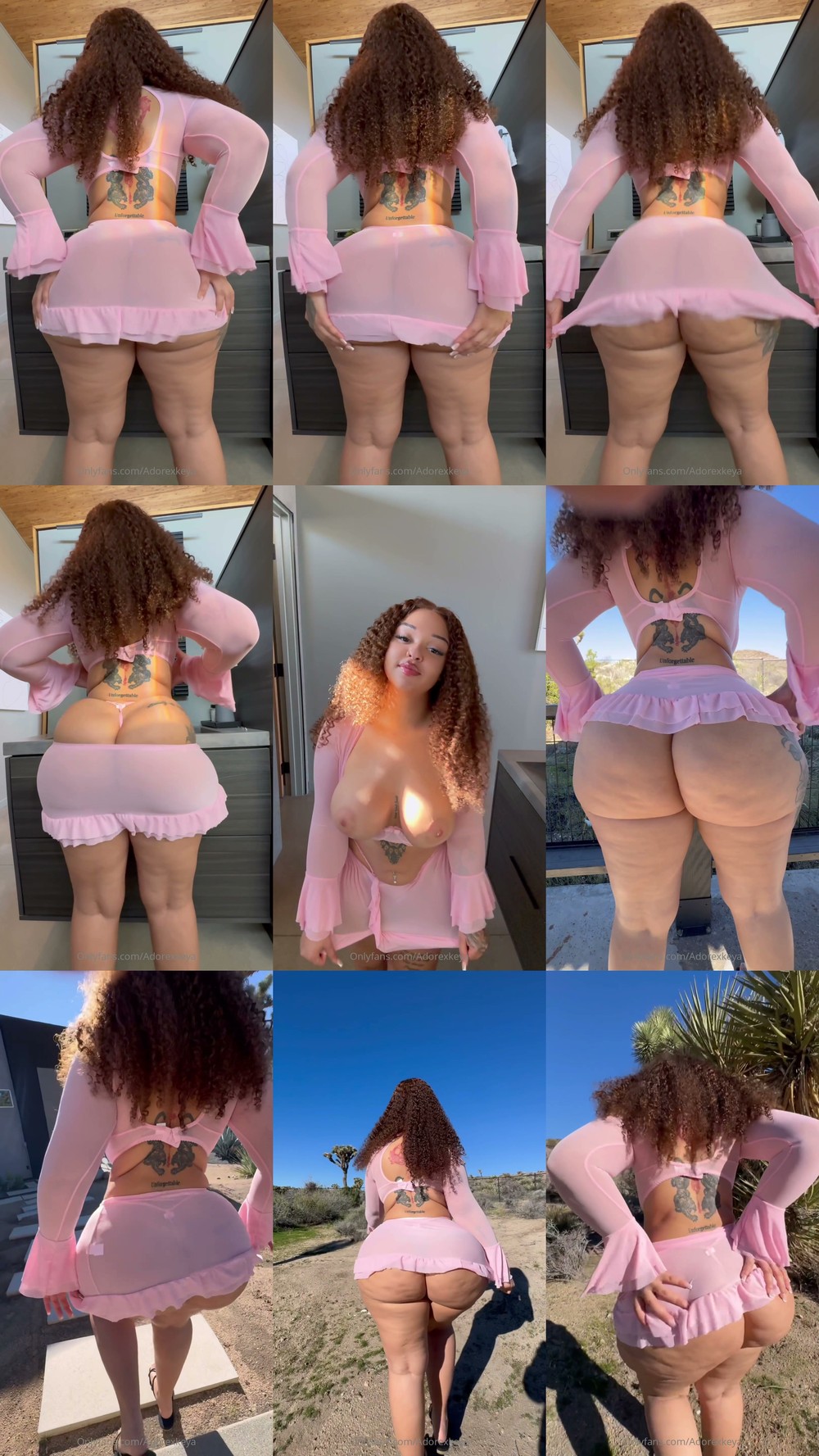 Scene screenshots from Adorexkeya (ZakeyaAmber/ AmberDyme) - Outdoor (OnlyFans)