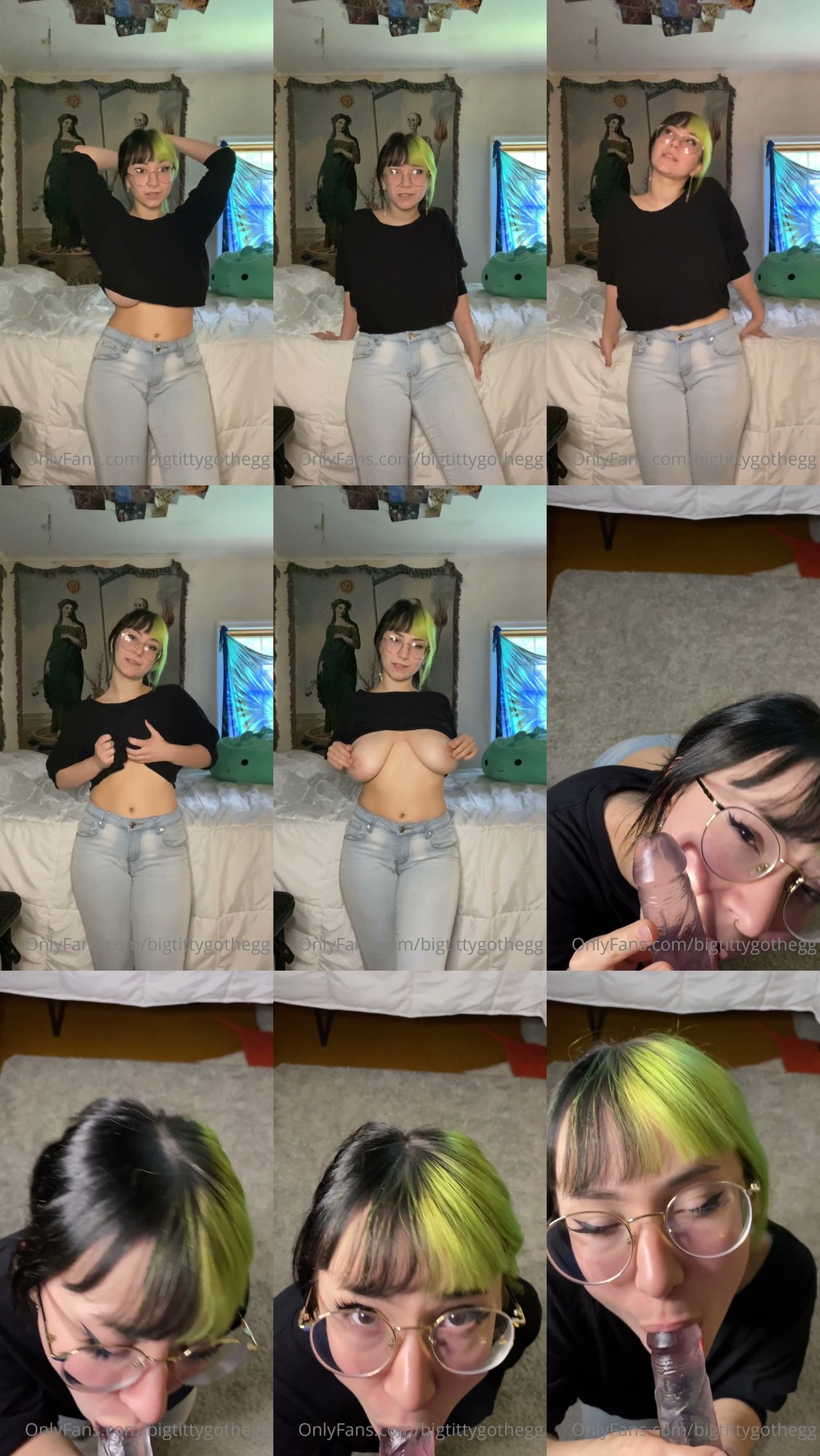 Scene screenshots from bigtittygothegg - Dildo (OnlyFans)