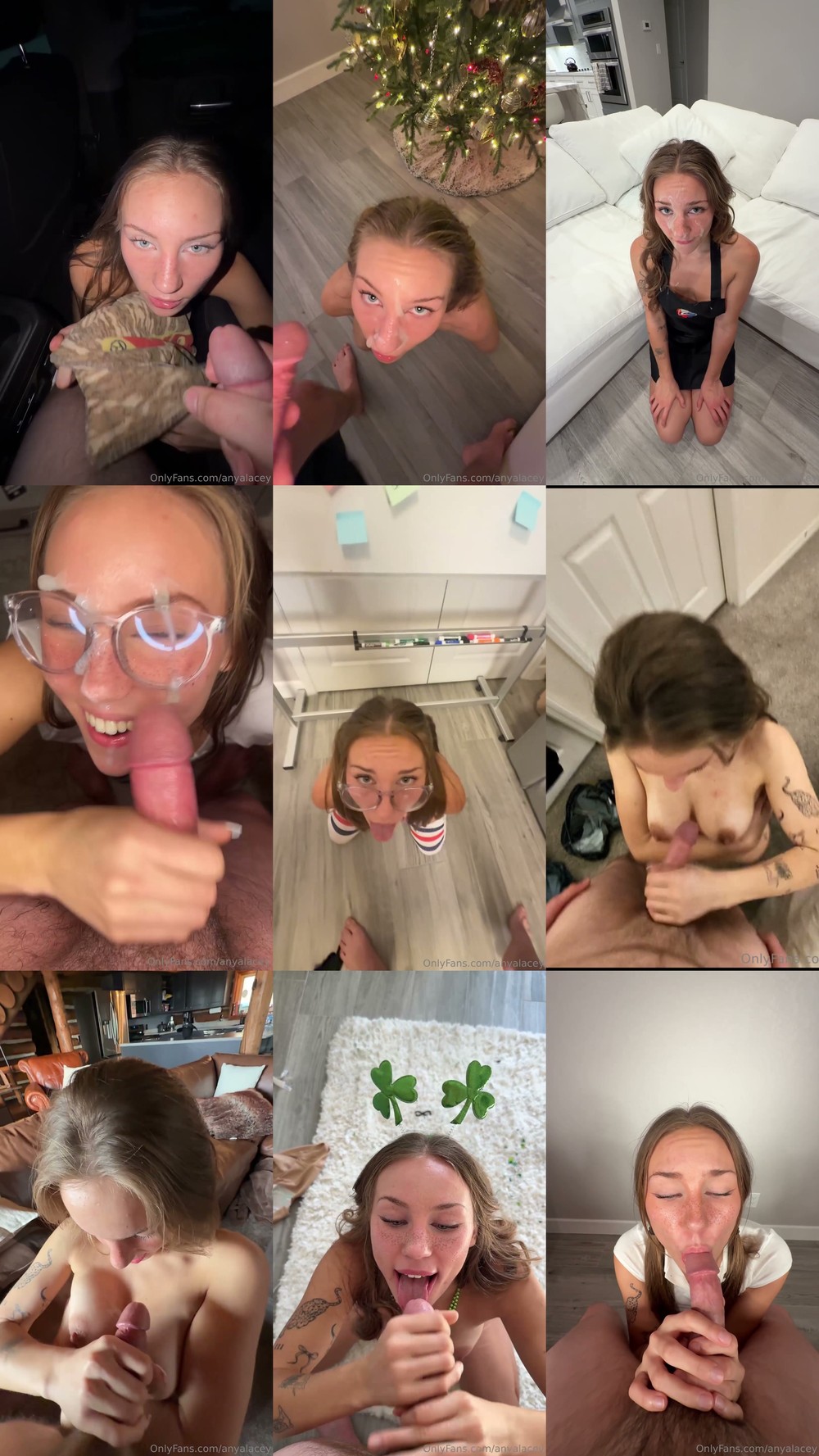 Scene screenshots from Brie Belle (Blaire.bigpp, bougie_bb) - Facial Compilation (OnlyFans)