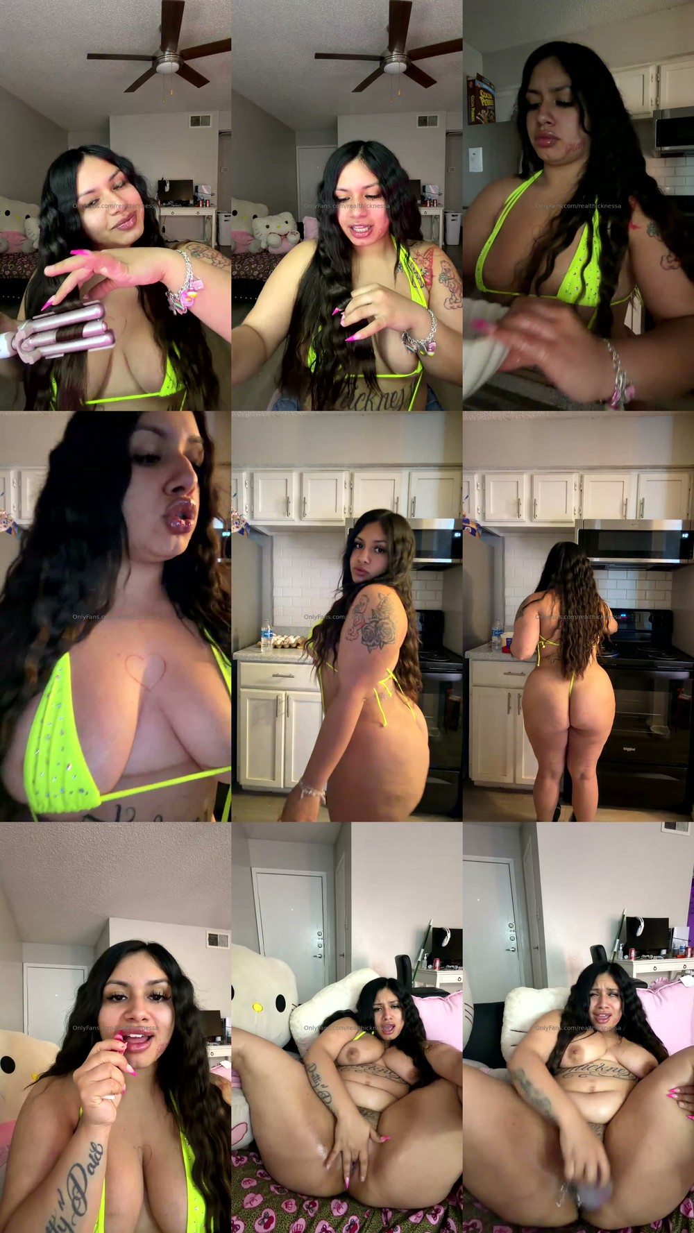 Scene screenshots from ThickNessa/realthicknessa - Livestream (OnlyFans)