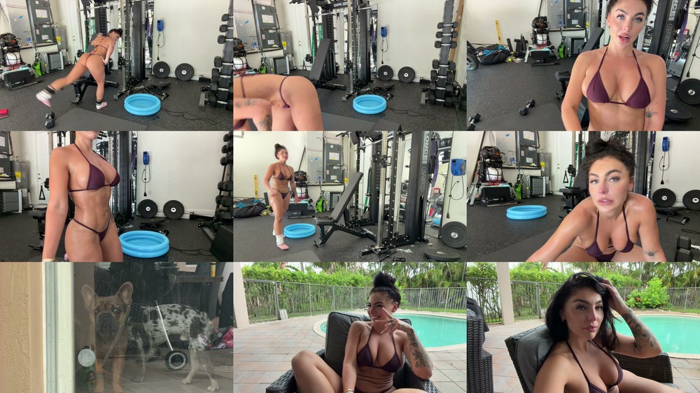 Scene screenshots from Emily Rinaudo - Bikini Gym Stream (Unknown)